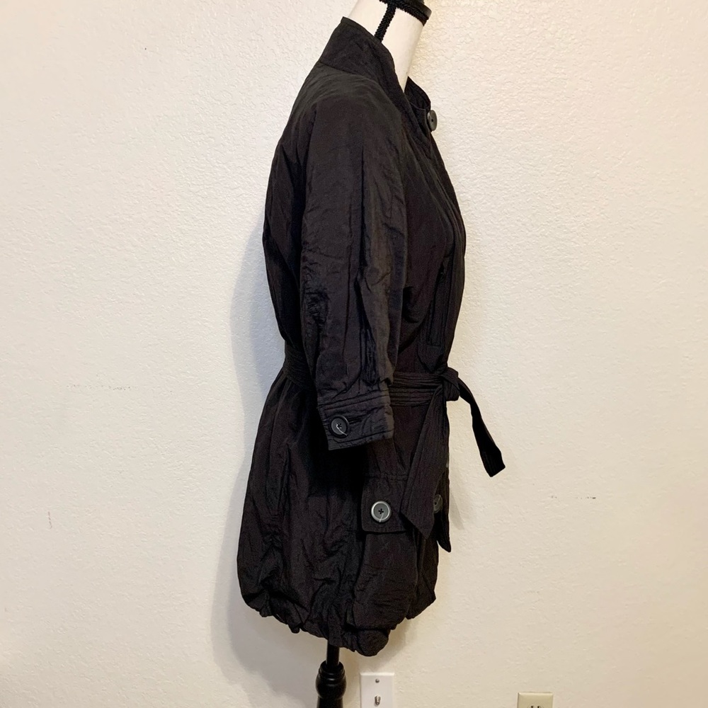 Vince Shimmering Sparkling Jacket Coat With 3/4 Sleeves Black Size XS - Picture 10 of 17